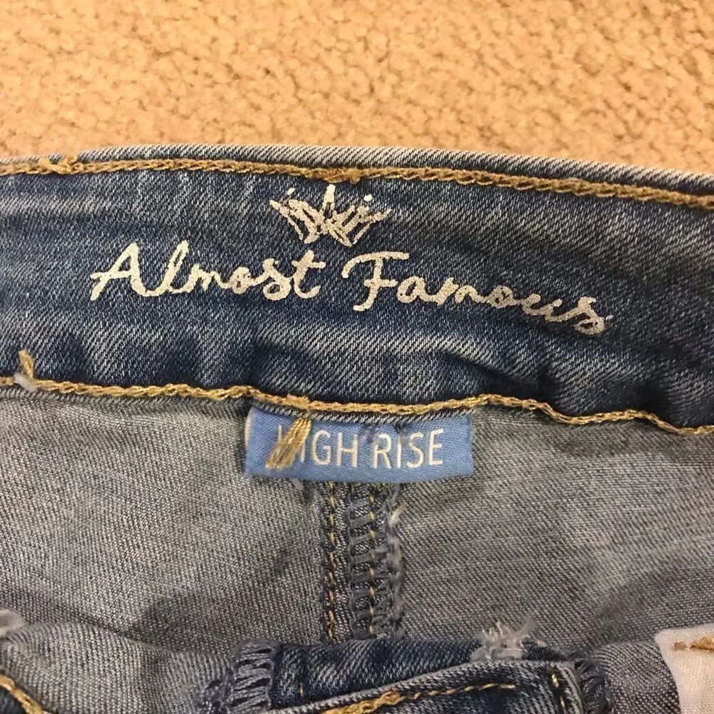 Distressed Denim High Waisted Shorts - Picture 5 of 8